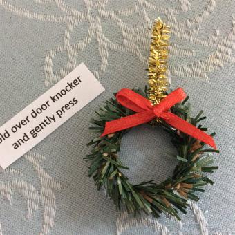 Xmas wreath on Fairy Door