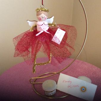 Glittery Fairy in Red ornament