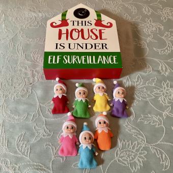 Baby Elves, colored bunting