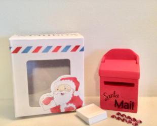 Santa mail box and foot prints