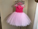 Hit pink top, pale pink bottom